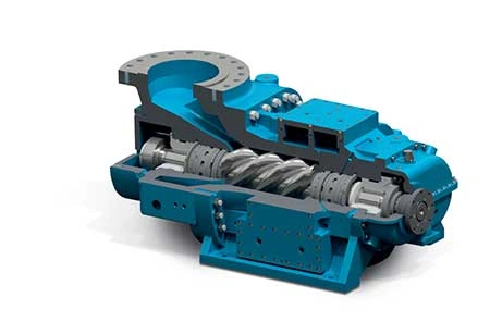 Process gas screw compressor